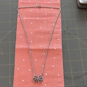 80s vintage Avon bow necklace, marcasite